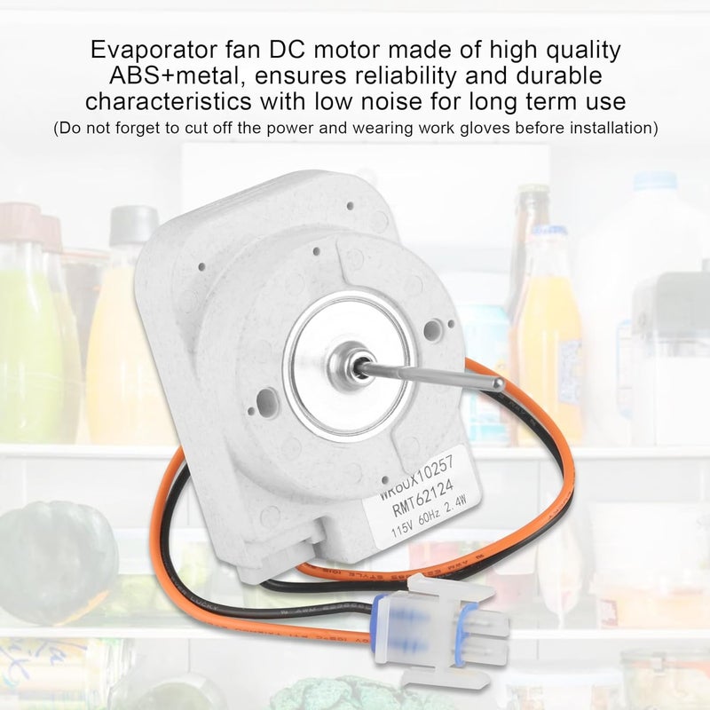 Junling WR60X10129 Refrigerator Evaporator Fan Motor Assembly Compatible with GE Hotpoint Fridge Replace WR60X10257 1373246 AP4318644 PS1766252 - Image 4